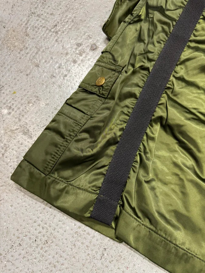 AW2003 Jean Paul Gaultier Olive Bondage Black Skirt (M/L) QwLeeaa 7