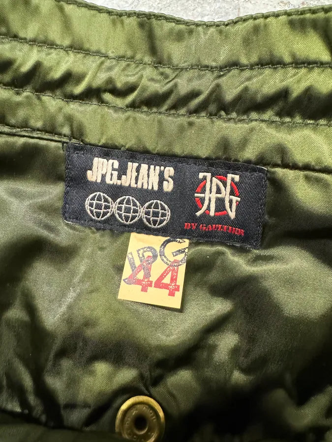 AW2003 Jean Paul Gaultier Olive Bondage Black Skirt (M/L) QwLeeaa 8