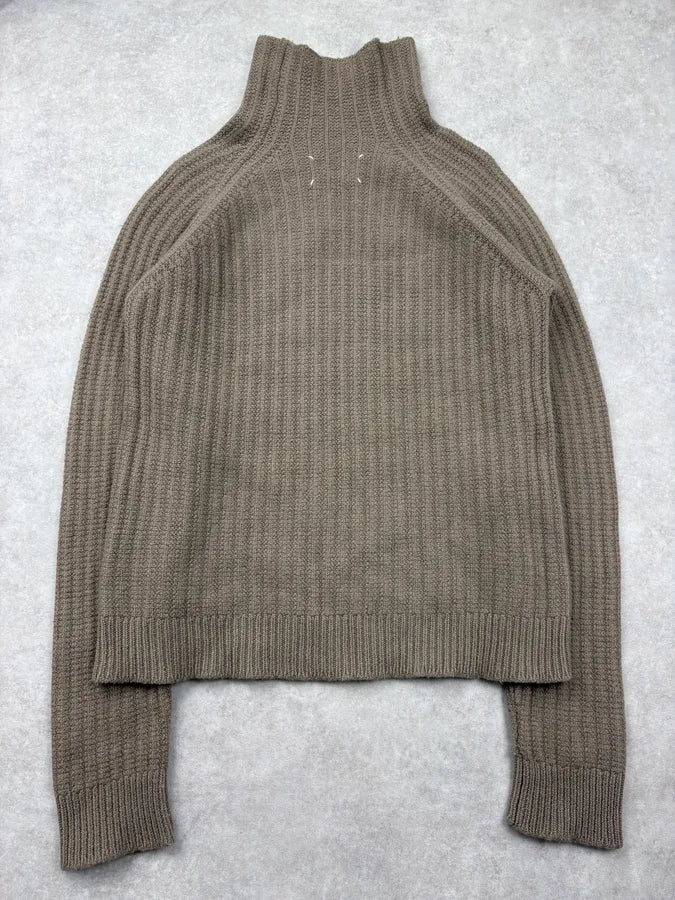 AW2003 Maison Martin Margiela Beige Oversized Wool Turtleneck NXXbFLB 0