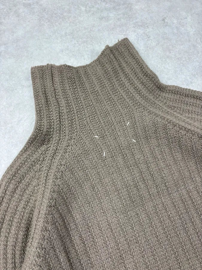 AW2003 Maison Martin Margiela Beige Oversized Wool Turtleneck NXXbFLB 7