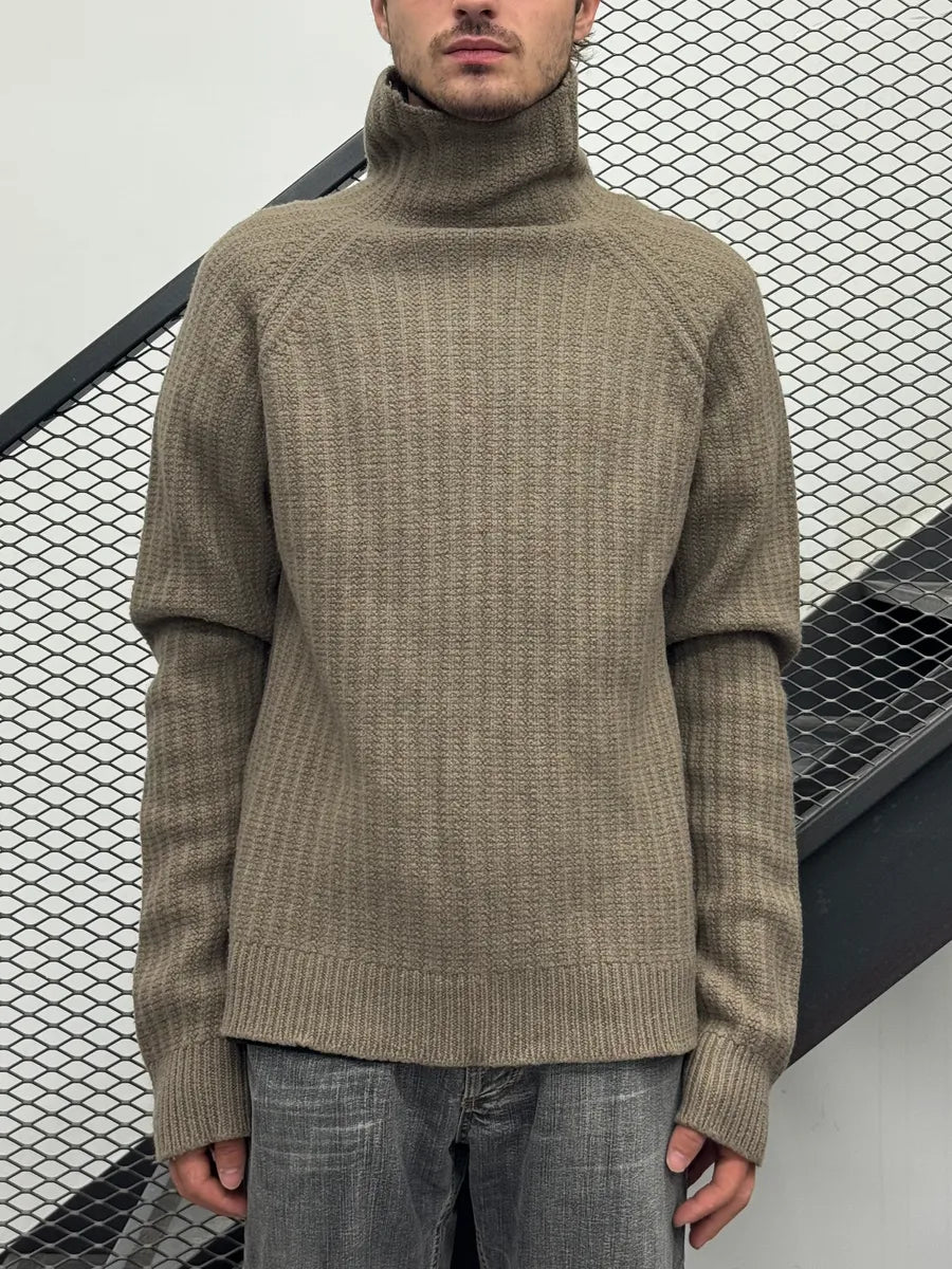 AW2003 Maison Martin Margiela Beige Oversized Wool Turtleneck NXXbFLB 2