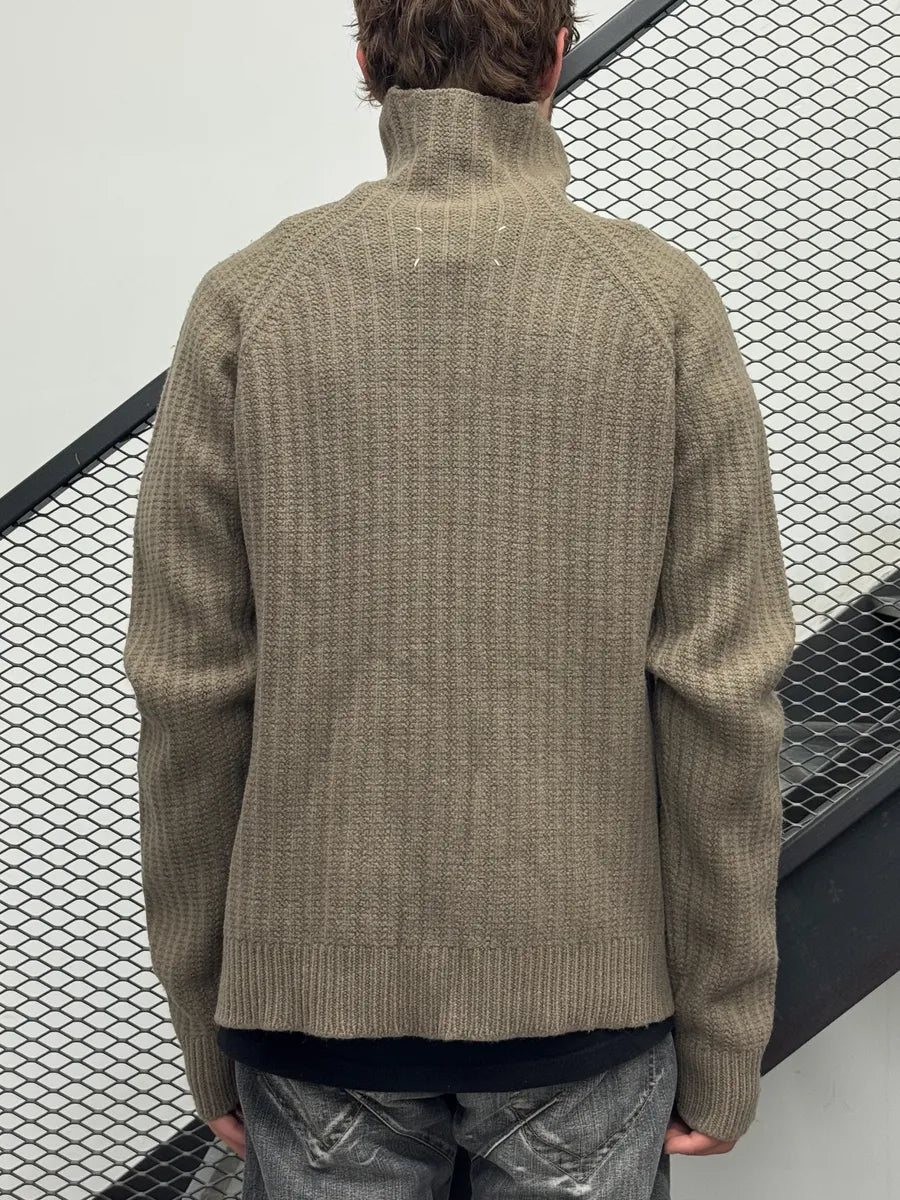 AW2003 Maison Martin Margiela Beige Oversized Wool Turtleneck NXXbFLB 3