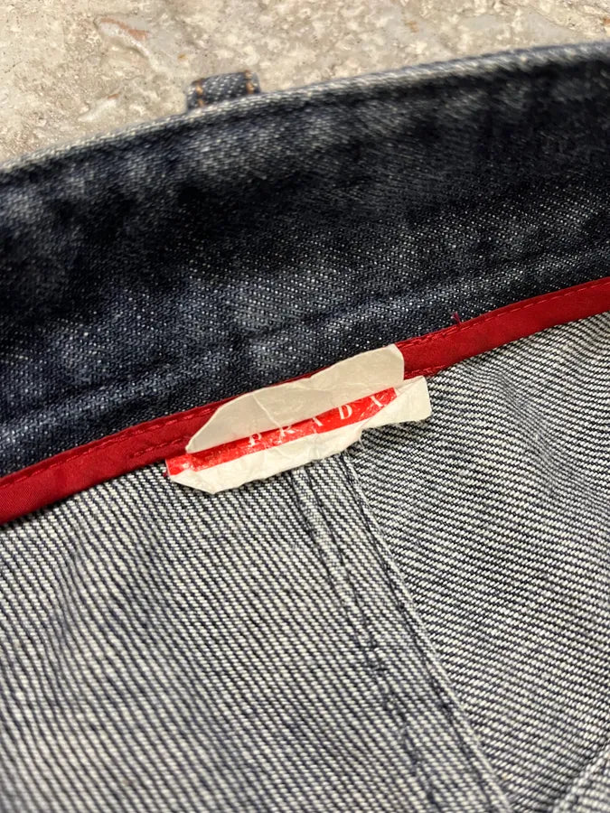 AW2003 Prada Challenge Blue Denim Jeans HQBgISC 11