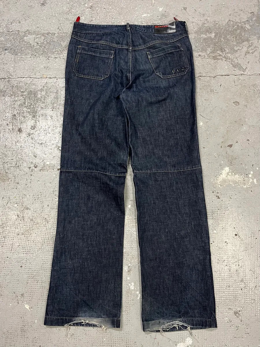 AW2003 Prada Challenge Blue Denim Jeans HQBgISC 4