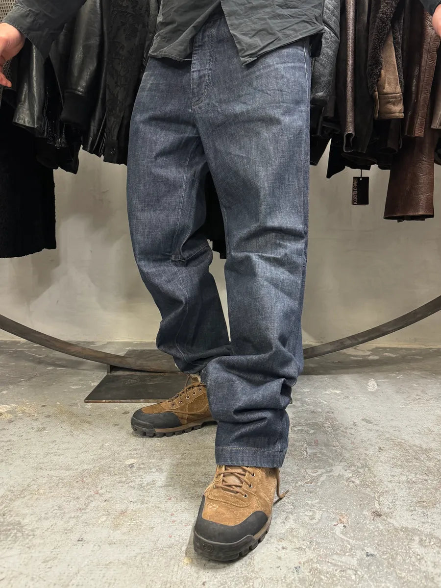 AW2003 Prada Challenge Blue Denim Jeans HQBgISC 5