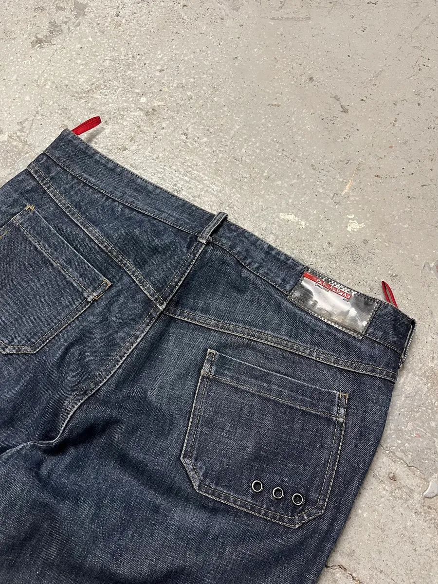 AW2003 Prada Challenge Blue Denim Jeans HQBgISC 8