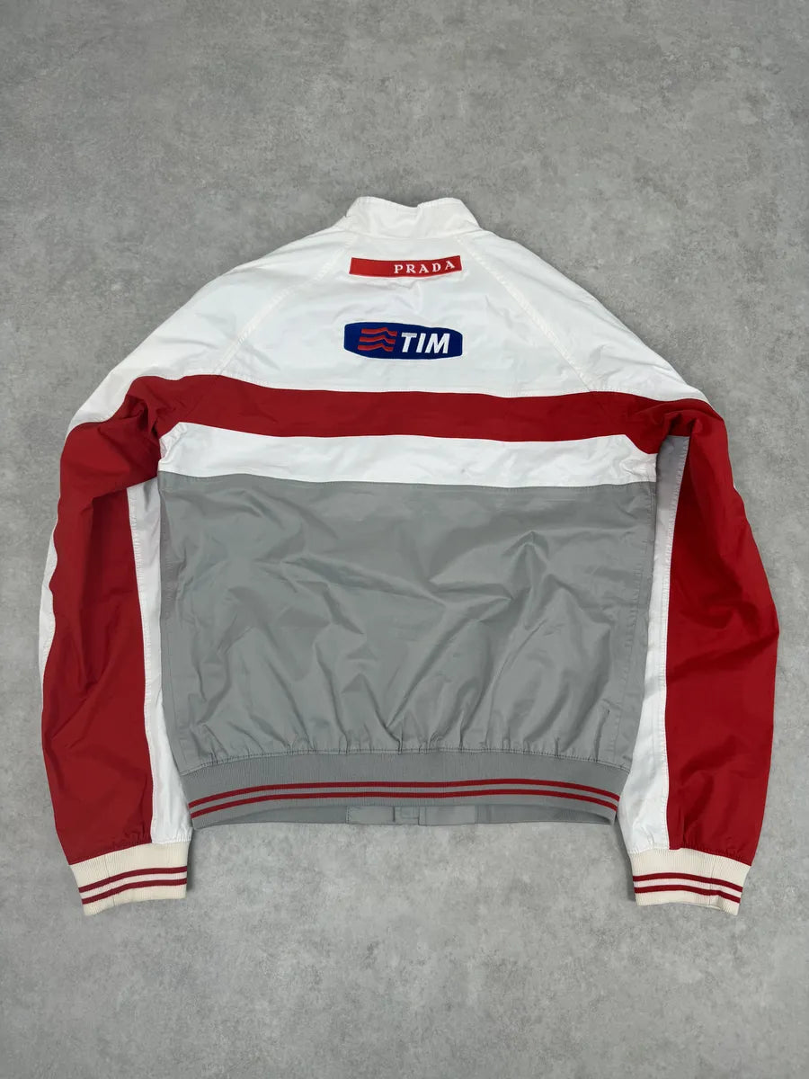 AW2003 Prada Linea Rossa White & Red Sport Jacket NAJQFHt 1
