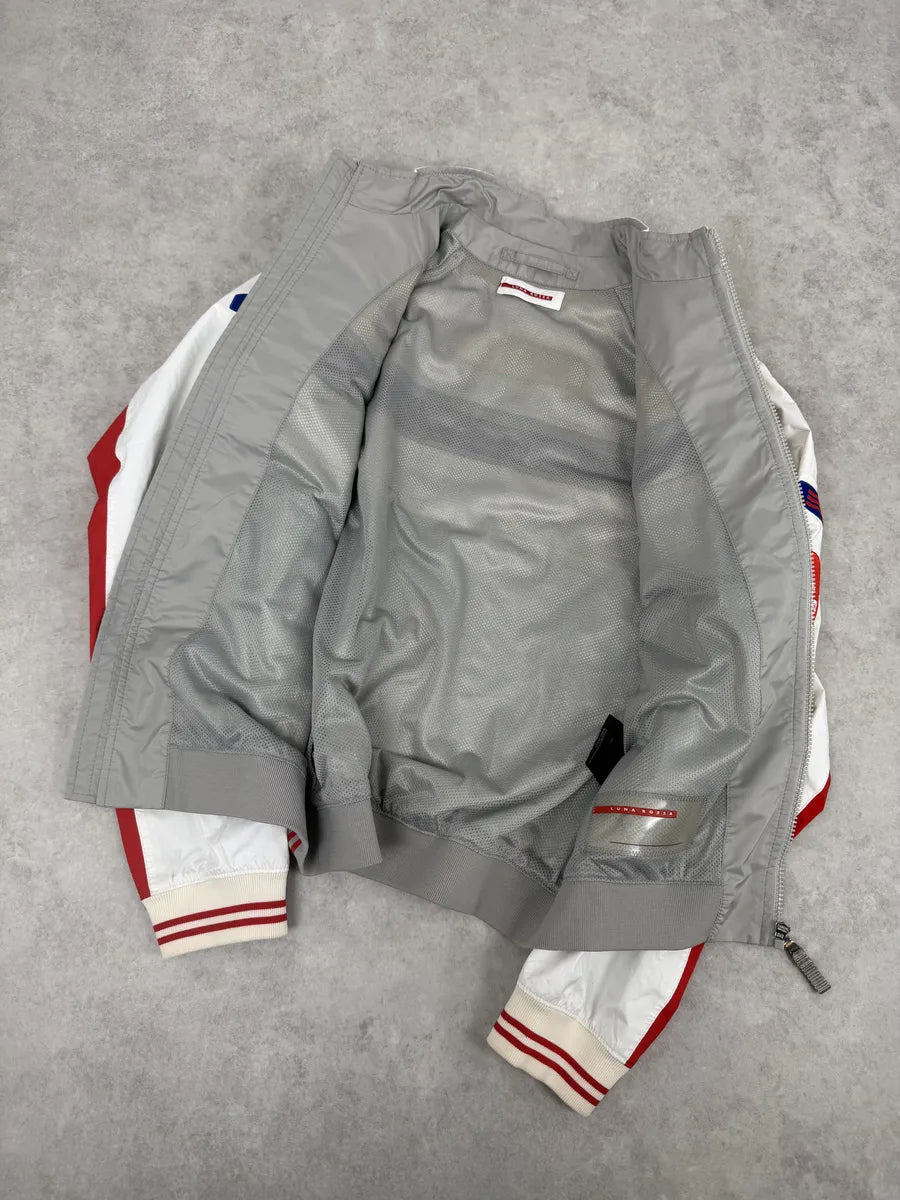 AW2003 Prada Linea Rossa White & Red Sport Jacket NAJQFHt 5