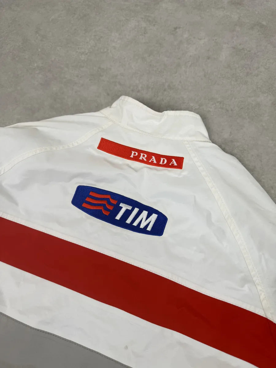 AW2003 Prada Linea Rossa White & Red Sport Jacket NAJQFHt 9