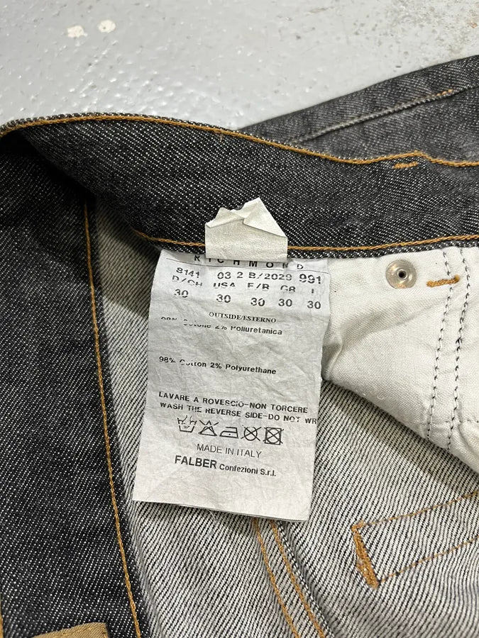 AW2003 Richmond Dark Rich Print Grey Denim Bootcut Jeans ksMnJPF 12