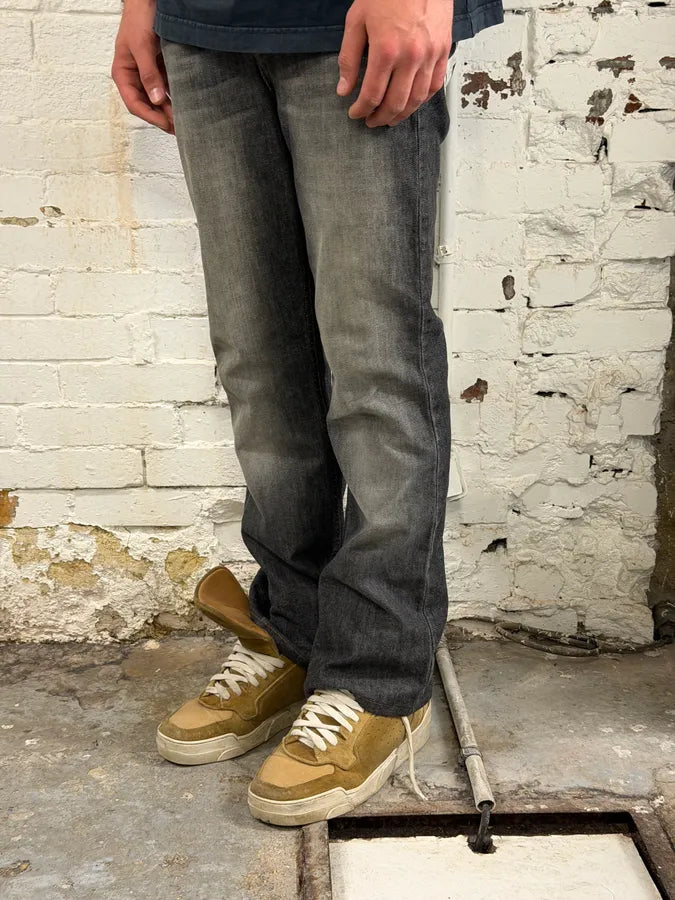 AW2003 Richmond Dark Rich Print Grey Denim Bootcut Jeans ksMnJPF 3