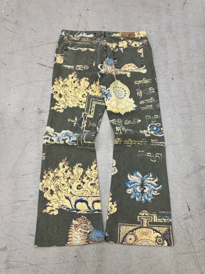 AW2003 Roberto Cavalli Asian Fantasy World Khaki Pants nnlbAIt 6