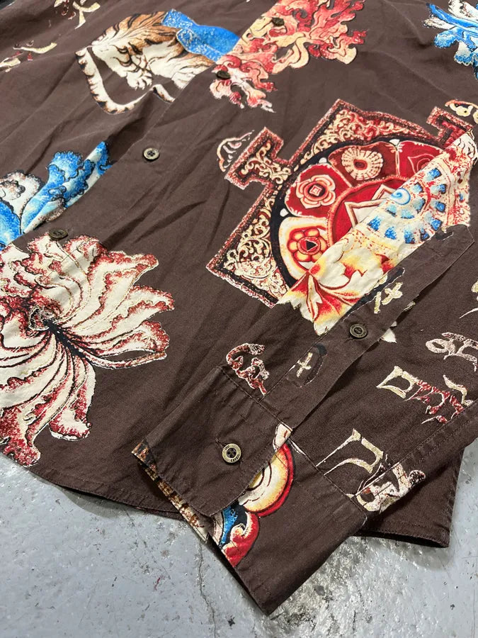 AW2003 Roberto Cavalli Astrology Asian Shirt (M/L) sQwHUpG 5