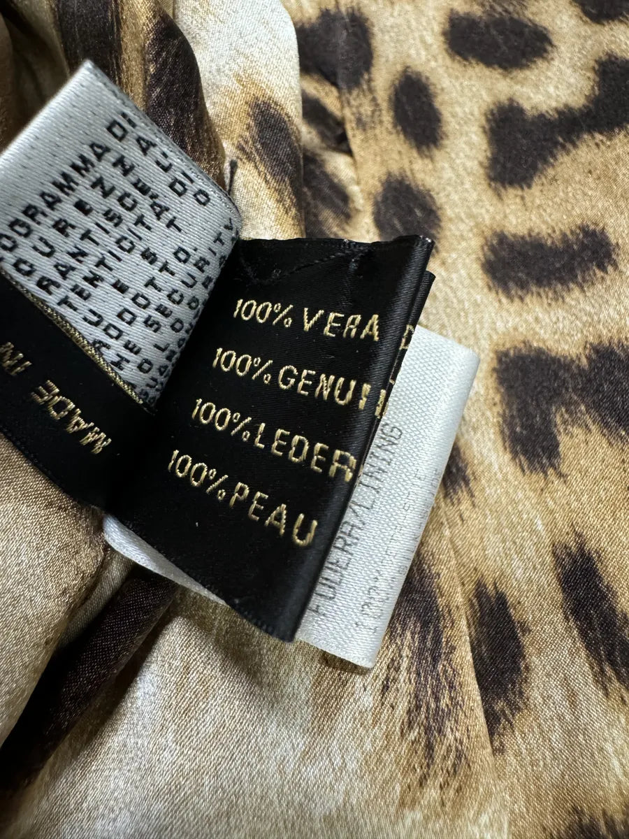 AW2003 Roberto Cavalli Flowers Black Perfored Leather Jacket CuvaTko 6