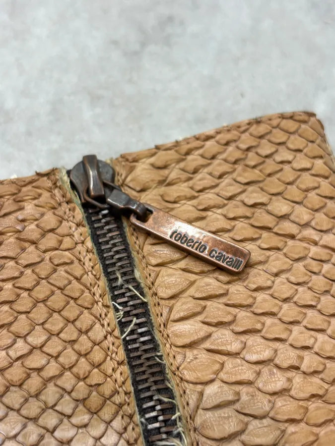 AW2003 Roberto Cavalli Tan Python Leather Chelsea Boots ZOAhwdR 9