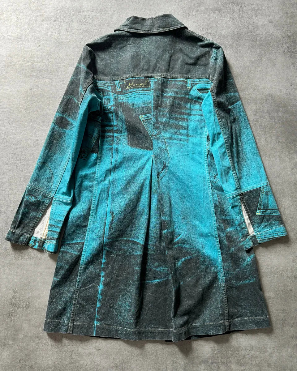 AW2003 Roberto Cavalli Trompe loeil Pockets Blue Jacket VKnEJyO 3
