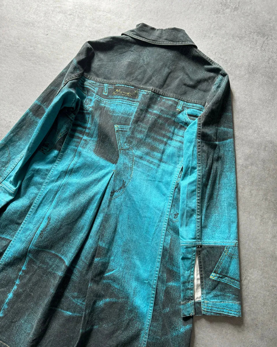 AW2003 Roberto Cavalli Trompe loeil Pockets Blue Jacket VKnEJyO 4