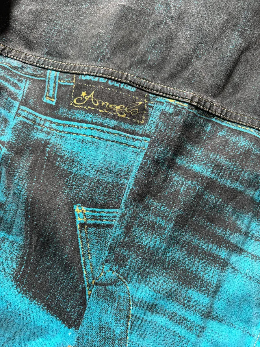 AW2003 Roberto Cavalli Trompe l'oeil Pockets Blue Jacket VKnEJyO 5