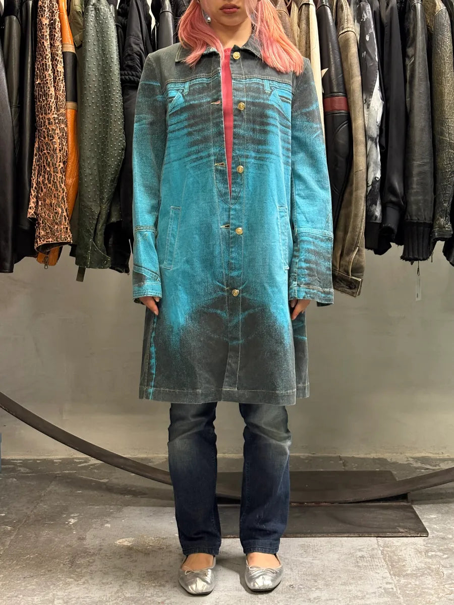 AW2003 Roberto Cavalli Trompe loeil Pockets Blue Jacket VKnEJyO 1
