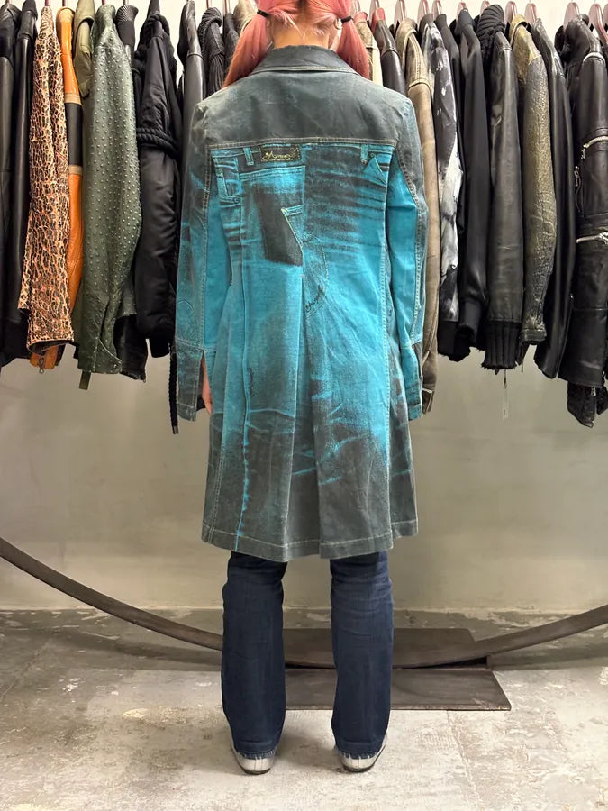 AW2003 Roberto Cavalli Trompe loeil Pockets Blue Jacket VKnEJyO 2