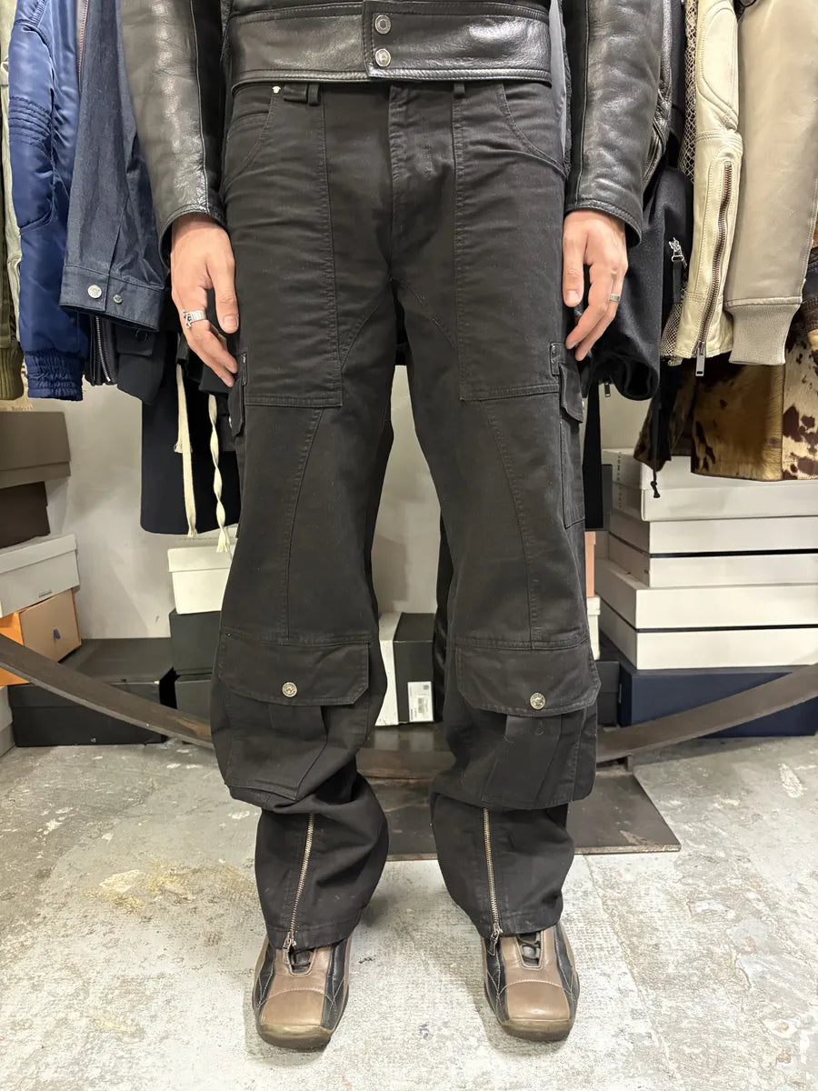 AW2003 Versace Black Utility Cargo Pants swqxoNN 0