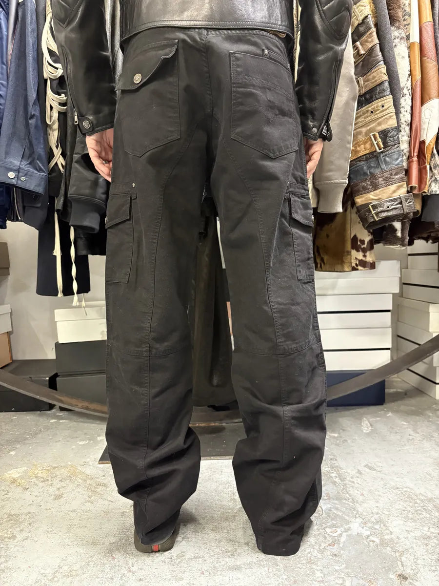 AW2003 Versace Black Utility Cargo Pants swqxoNN 1