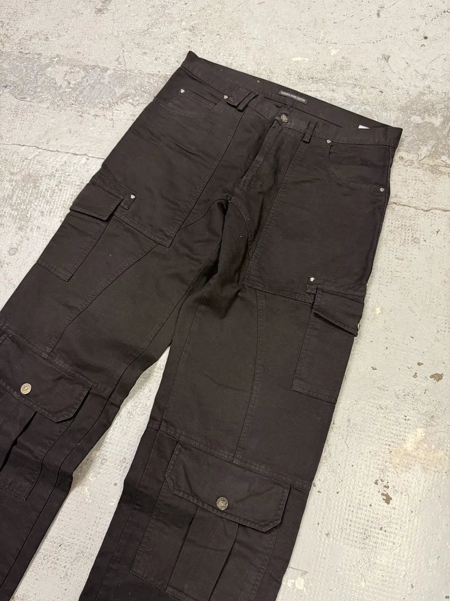 AW2003 Versace Black Utility Cargo Pants swqxoNN 10