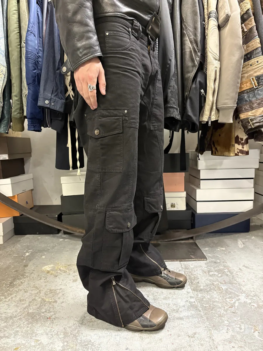 AW2003 Versace Black Utility Cargo Pants swqxoNN 2