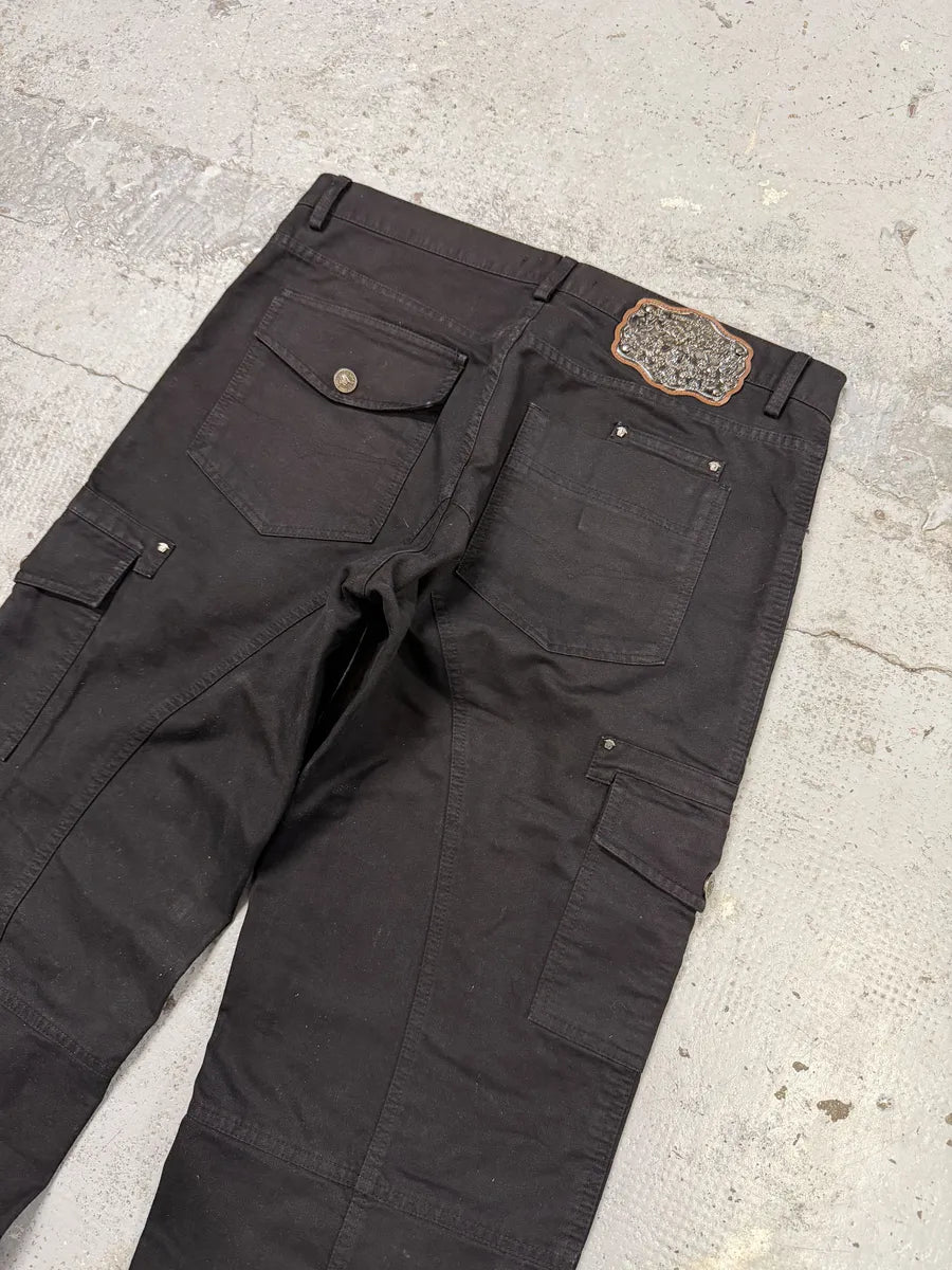 AW2003 Versace Black Utility Cargo Pants swqxoNN 6