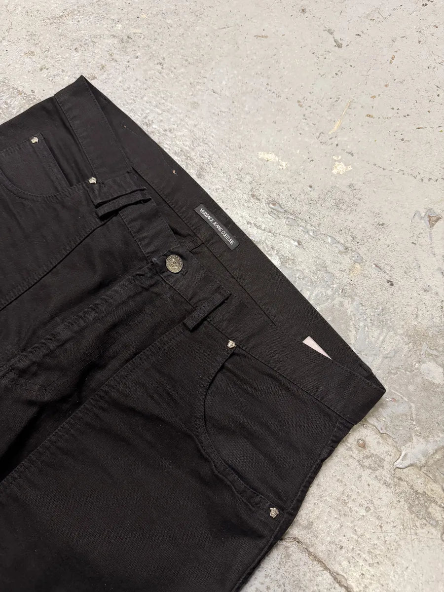 AW2003 Versace Black Utility Cargo Pants swqxoNN 9