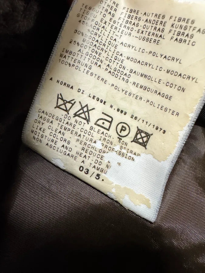 AW2003 Versace Black Zip Fur Hood Bomber Jacket (L) 8