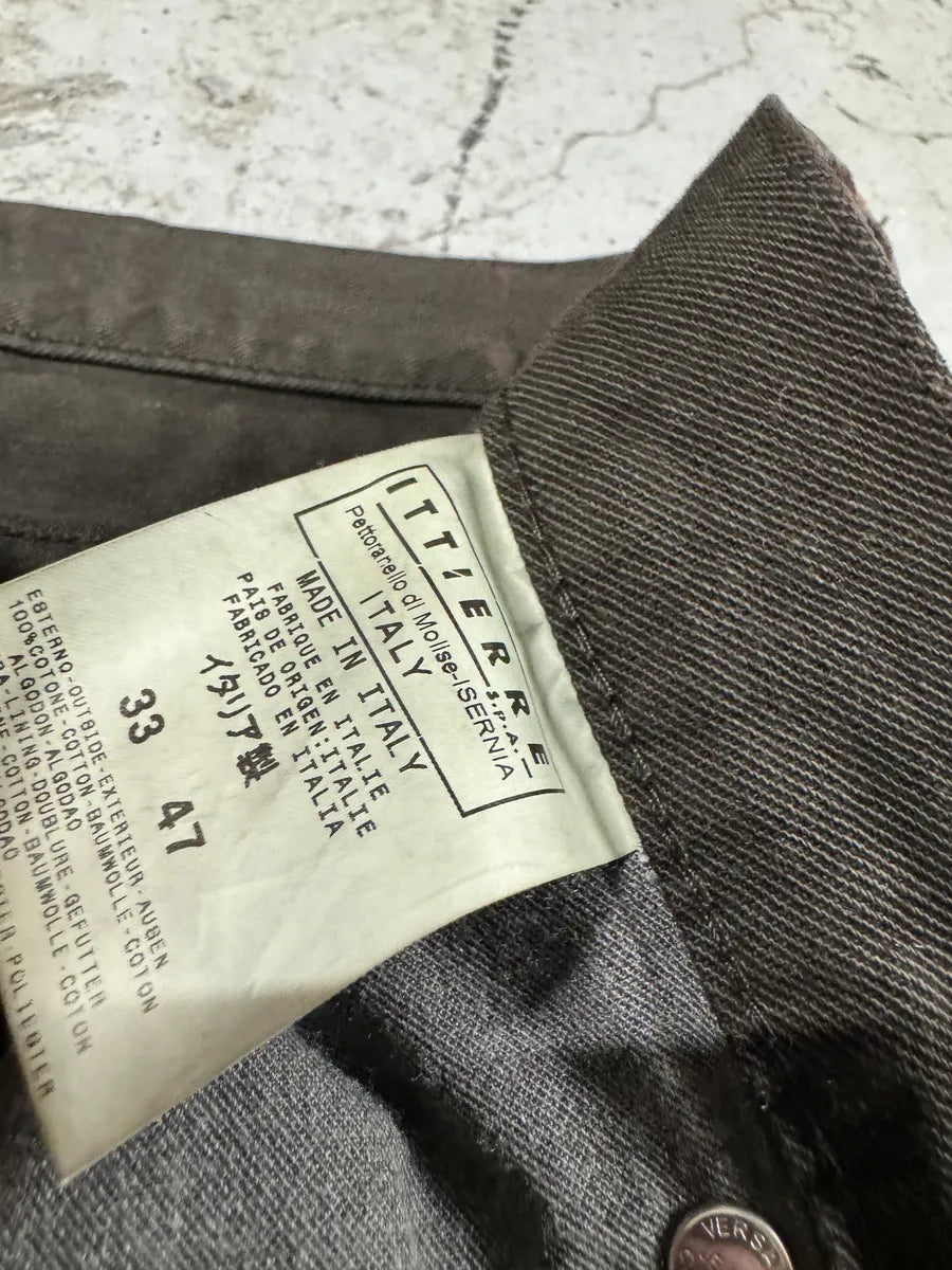 AW2003 Versace Green Velvet Red Blood Effect Pants DKLjdvf 10