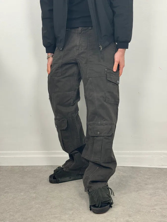 AW2003 Versace Dark Grey Military Cargo Pants YNLwUAL 2