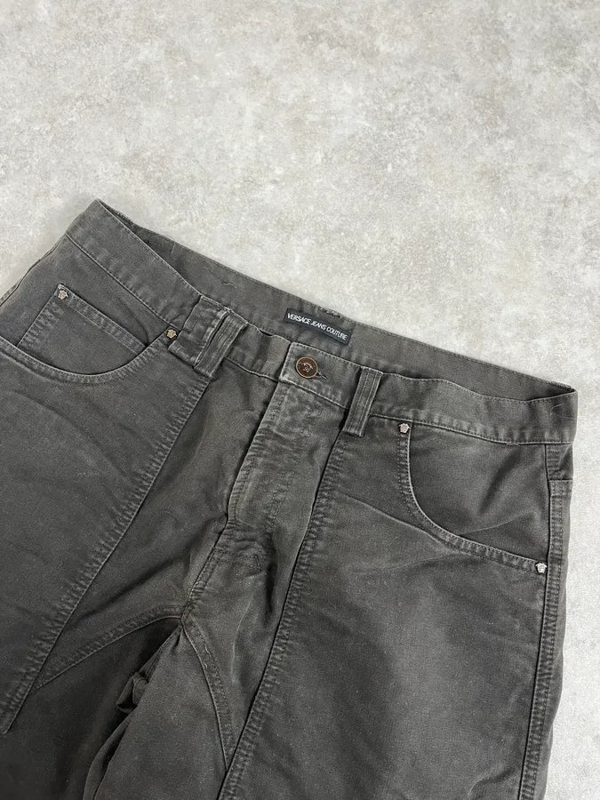 AW2003 Versace Dark Grey Military Cargo Pants YNLwUAL 5