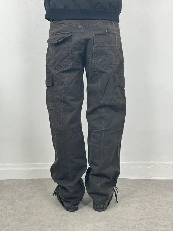 AW2003 Versace Dark Grey Military Cargo Pants YNLwUAL 3