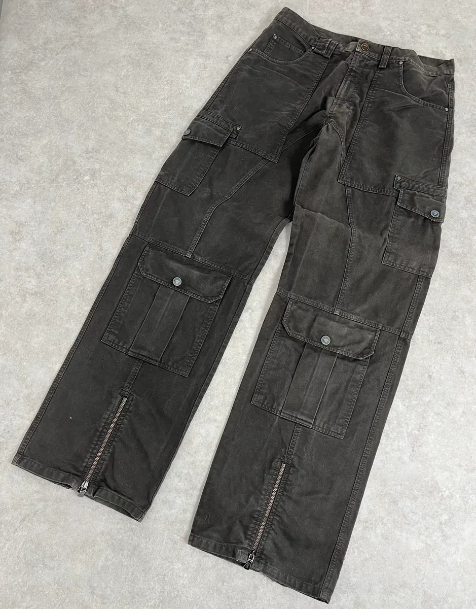 AW2003 Versace Dark Grey Military Cargo Pants YNLwUAL 4