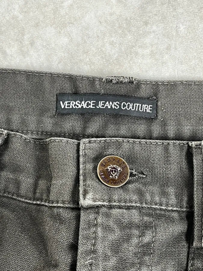 AW2003 Versace Dark Grey Military Cargo Pants YNLwUAL 9