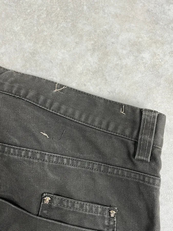 AW2003 Versace Dark Grey Military Cargo Pants YNLwUAL 12