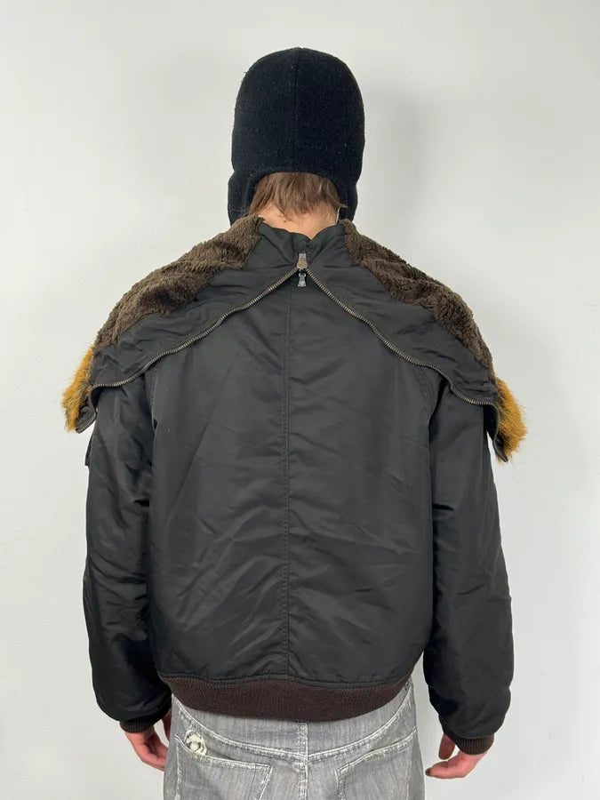 AW2003 Versace Olive Green Aviator Bomber Jacket GSjBtVn 2