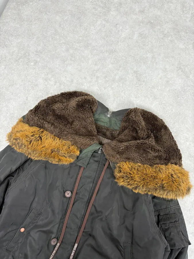 AW2003 Versace Olive Green Aviator Bomber Jacket GSjBtVn 4