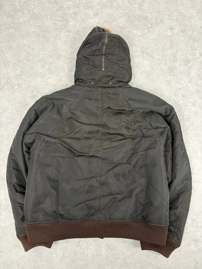 AW2003 Versace Olive Green Aviator Bomber Jacket GSjBtVn 5