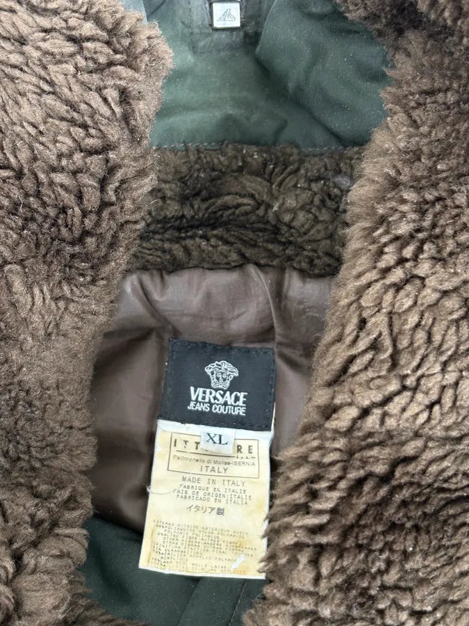 AW2003 Versace Olive Green Aviator Bomber Jacket GSjBtVn 8