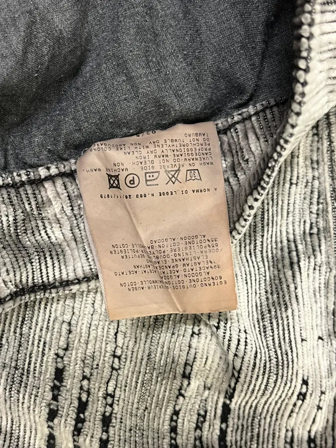 AW2003 Versace Raw Velvet Distressed Grey Pants WqofvDa 12