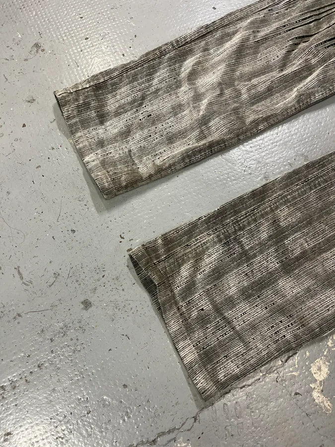 AW2003 Versace Velvet Ribbed Grey Pants LNDyxWF 7