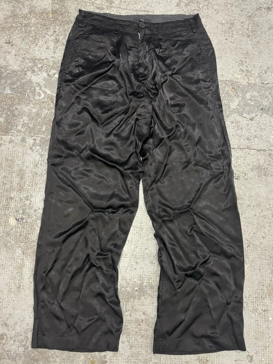 AW2003 Yohji Yamamoto Satin Fluid Japanese Pants (S) IIqNCJG 0