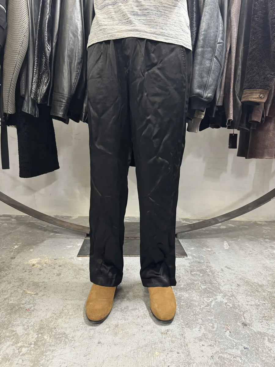 AW2003 Yohji Yamamoto Satin Fluid Japanese Pants (S) IIqNCJG 1