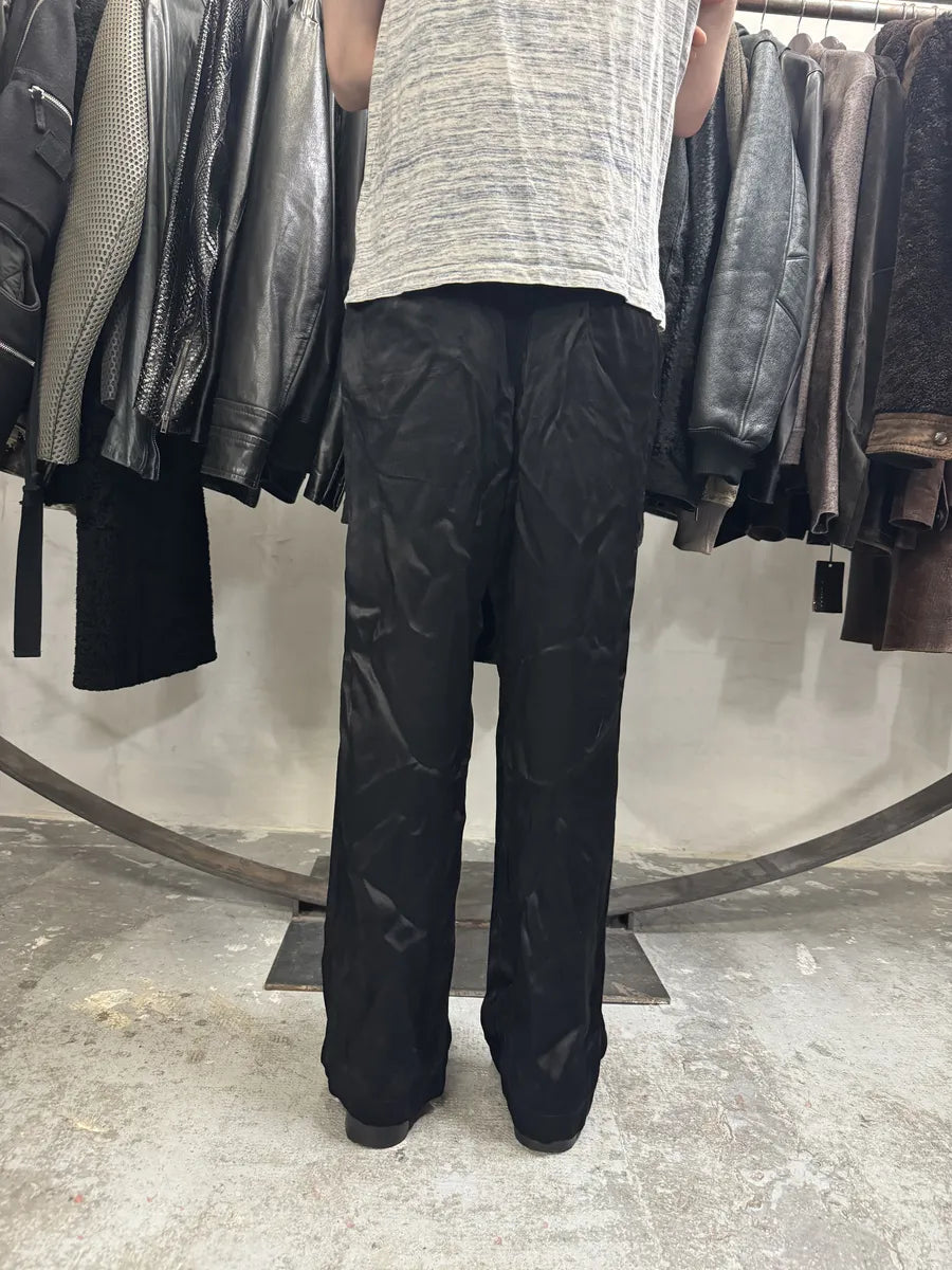 AW2003 Yohji Yamamoto Satin Fluid Japanese Pants (S) IIqNCJG 3