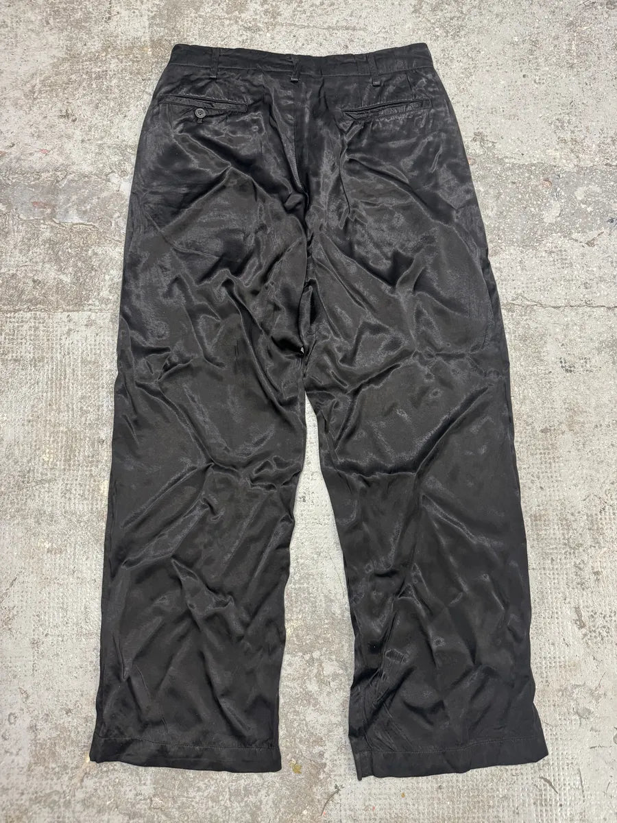 AW2003 Yohji Yamamoto Satin Fluid Japanese Pants (S) IIqNCJG 4