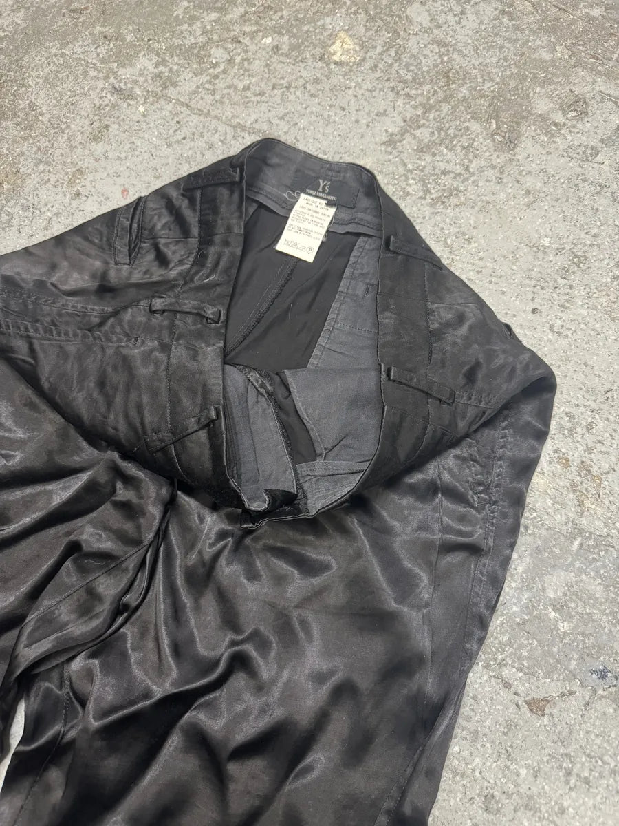 AW2003 Yohji Yamamoto Satin Fluid Japanese Pants (S) IIqNCJG 6