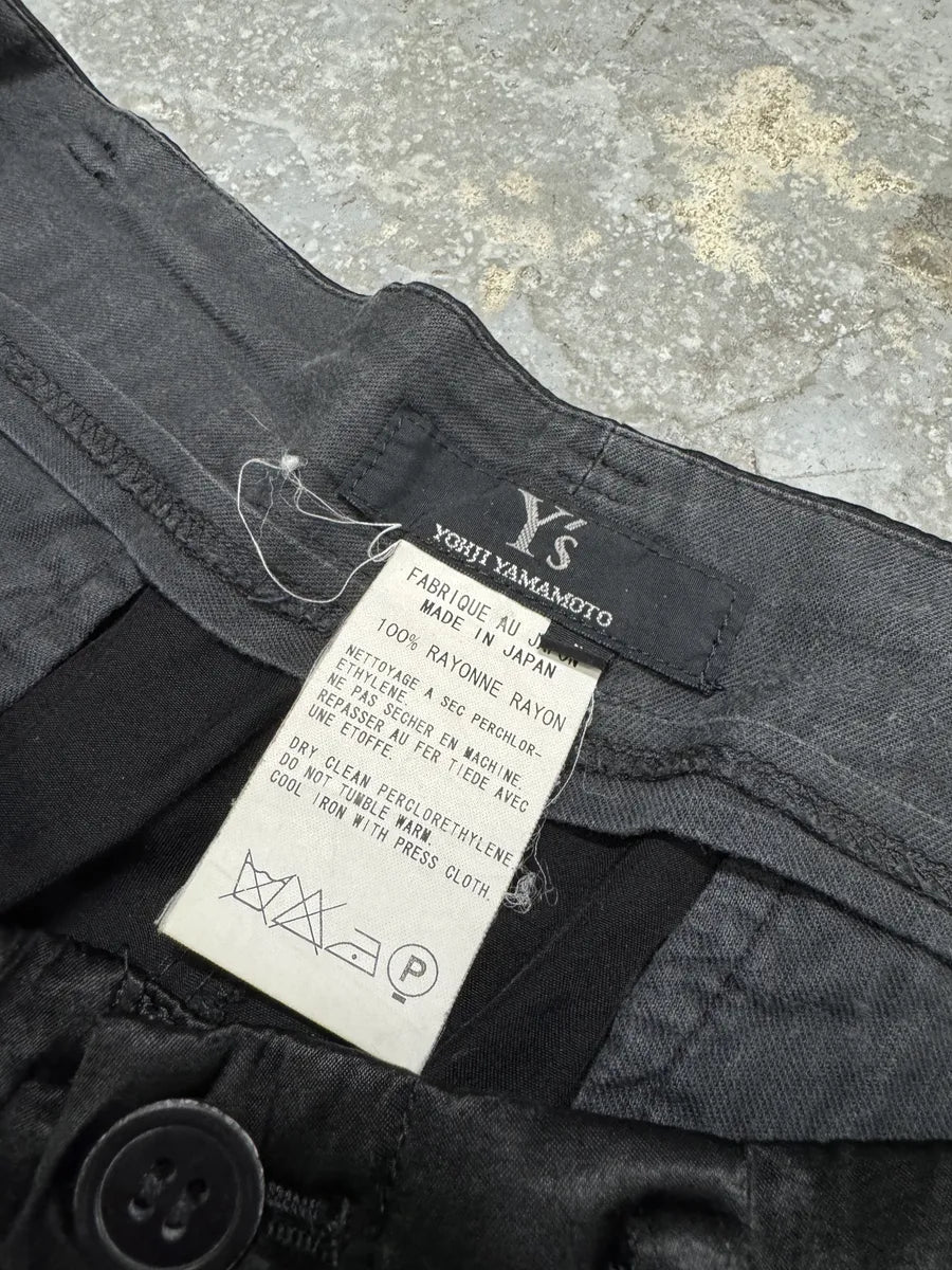 AW2003 Yohji Yamamoto Satin Fluid Japanese Pants (S) IIqNCJG 9